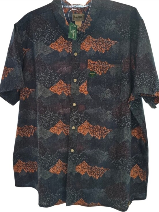 L.L. Bean Other - NWT L.L.Bean All Adventure Shirt XL Regular Rangely Blue Landscape Mountain